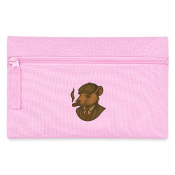 Rat in suit with cigar - Pencil Case - pink - Front