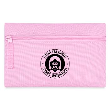 Stop Talking! Start Working! (Woman / Black) - Pencil Case - pink - Front