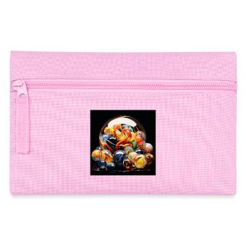 Farbige Glaskugel Explosion - Federtasche - Rosa - Vorne