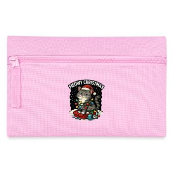 Miauige Weihnachtskatze - Federtasche - Rosa - Vorne
