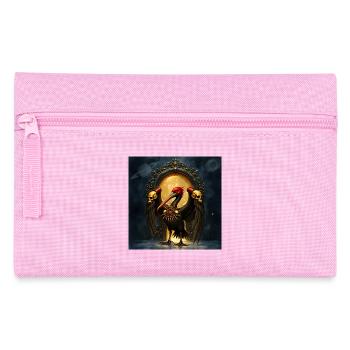 Schwarzer Herold des Pelikans - Federtasche - Rosa - Vorne
