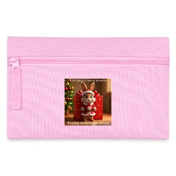 Lapin de Noël en costume de Père Noël - Trousse - rose - Devant