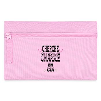 Cherche Charme en CDI - Trousse - rose - Devant