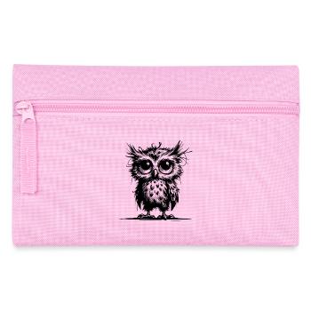 Müde Eulen Wächter des Waldes - Federtasche - Rosa - Vorne