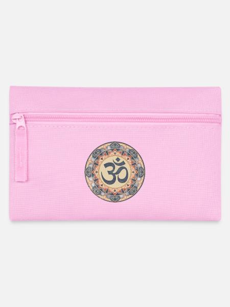Om Mandala Zen Muster - Federtasche - Rosa