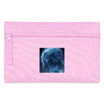 Cosmic Lion Galaxy Stardust Motif - Pencil Case - pink - Front