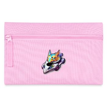 Neon Rennhelm Drachenstil - Federtasche - Rosa - Vorne