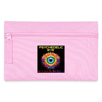 Psychedelic Eye Fire - Pencil Case - pink - Front