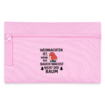 Weihnachten ist, wenn der Bauch wächst - Federtasche - Rosa - Vorne