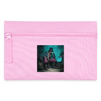 Lucky Cyberpirate Portrait - Federtasche - Rosa - Vorne