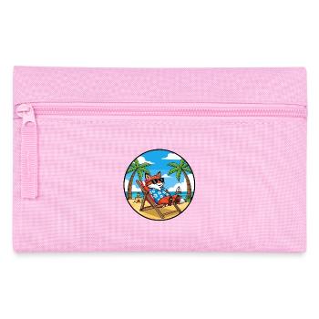 Coole Fox Beach Urlaub Sommerstimmung - Federtasche - Rosa - Vorne