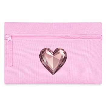 PINK DIAMOND HEART – Frieden & Liebe - Federtasche - Rosa - Vorne