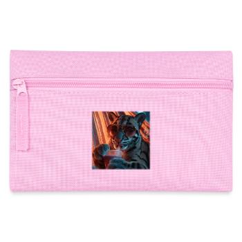 Chilliger Nebelparder Neon Hängematte Design - Federtasche - Rosa - Vorne