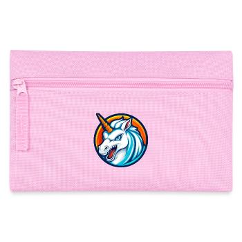 Savage Unicorn Esports Maskottchen-Logo - Federtasche - Rosa - Vorne