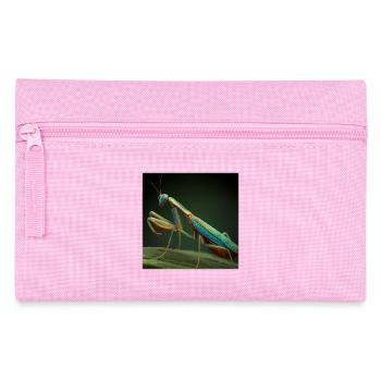 Iridescent Mantis in Macro Style - Pencil Case - pink - Front