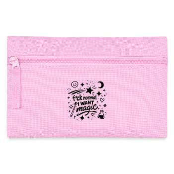 Merde au normal, je veux une déclaration magique - Trousse - rose - Devant