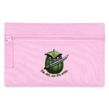 Wassermelone Ninja: Ein Schnitt Ende - Federtasche - Rosa - Vorne