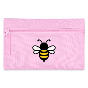Yellow-striped bee logo - Pencil Case - pink - Front