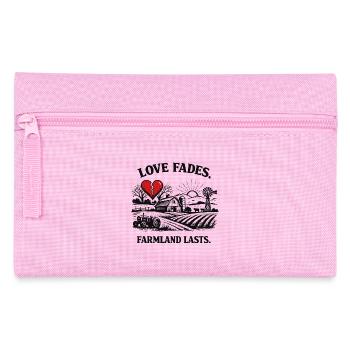 Love Fades – Farmland Lasts Saying Design - Pencil Case - pink - Front
