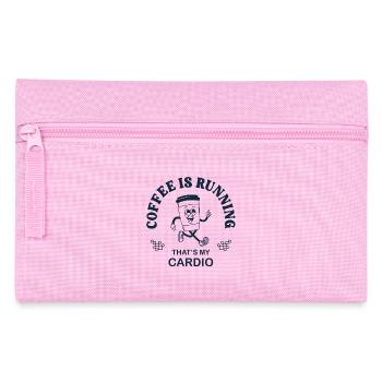 Coffee Is Running – Funny Coffee Sports Saying - Pencil Case - pink - Front