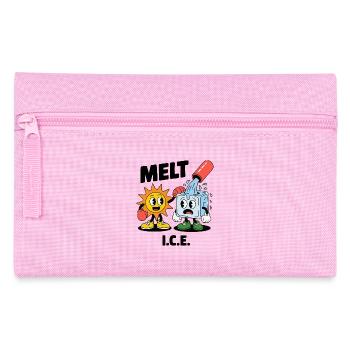 Dessin animé sur la fonte de la glace et le changement climatique - Trousse - rose - Devant