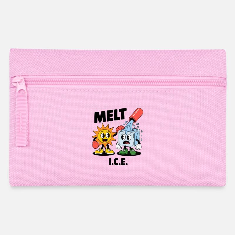 Melting Eis Klimawandel Cartoon - Pencil Case - pink
