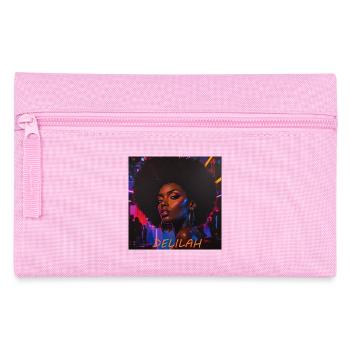 Delilah Neon Afro-Porträt - Federtasche - Rosa - Vorne