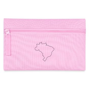 Brasilien-Karte - Federtasche - Rosa - Vorne