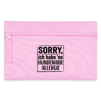 Dog Enthusiast Allergy Funny Dog Shirt - Pencil Case - pink - Front