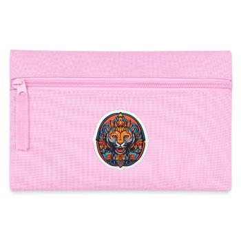 Tiger Bunte Mandala - Federtasche - Rosa - Vorne