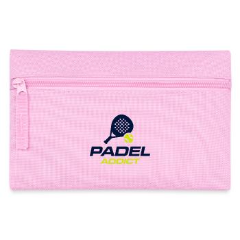 Padel-Süchtiger Lustiges Padel-Liebhaber-Shirt - Federtasche - Rosa - Vorne