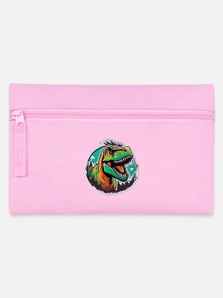 Colorful Tyrannosaurus Rex in the Jungle - Pencil Case - pink