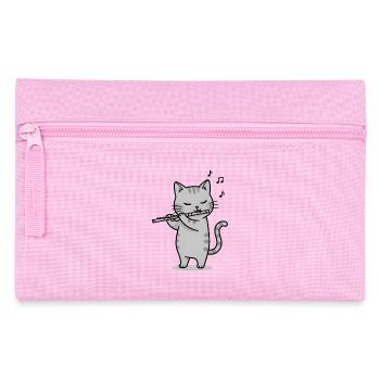 Musikalische Katze schenkt Musik Katzen - Federtasche - Rosa - Vorne