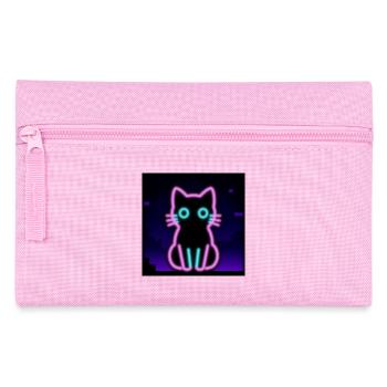 Neon Cat – Pixel Vibes für Gamer & Nerds - Federtasche - Rosa - Vorne