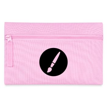 Pinceau, peinture, symbole artistique - Trousse - rose - Devant