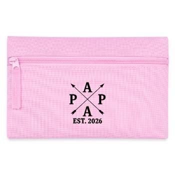 Papa 26 Papa ist 2026 neuer Papa - Federtasche - Rosa - Vorne