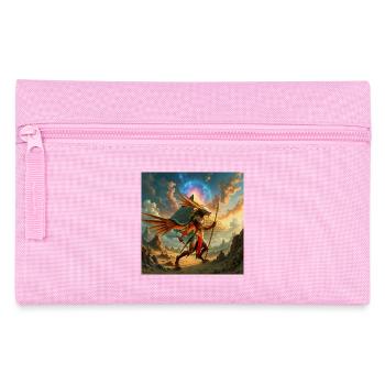 Geflügelter Wächter über der Pyramide - Federtasche - Rosa - Vorne
