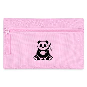 Panda mit Bambus - Federtasche - Rosa - Vorne