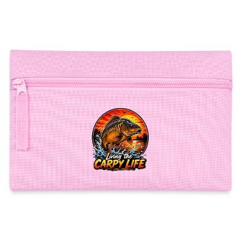 Living The Carpy Life Fishing Design - Pencil Case - pink - Front