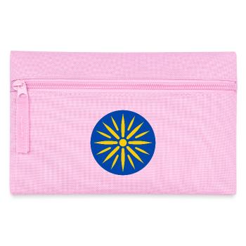 Blue sun in rays - Pencil Case - pink - Front