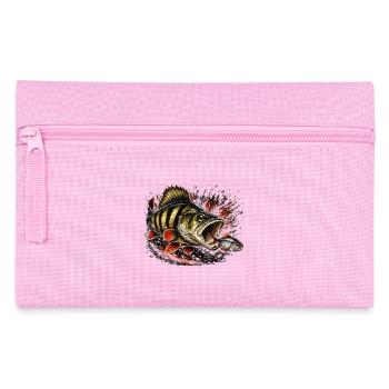 Explosive Perch Predator Fishing Design - Pencil Case - pink - Front