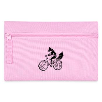 Le renard cycliste drôle - Trousse - rose - Devant