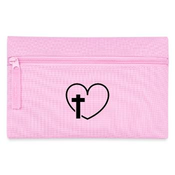 Cross Heart - Pencil Case - pink - Front