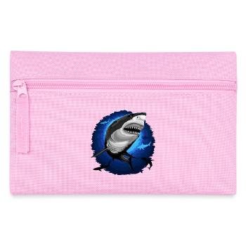 Hai-Angriffs-Kiefer im tiefblauen Ozean - Federtasche - Rosa - Vorne