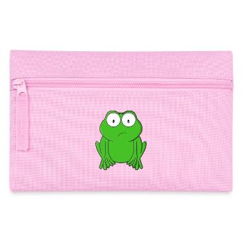 Emerald Frog Wide-Eyed Worry - Pencil Case - pink - Front