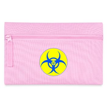 Elektrisch Blauer Biohazard-Wappen - Federtasche - Rosa - Vorne
