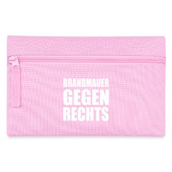 brandmauer gegen rechts - Federtasche - Rosa - Vorne
