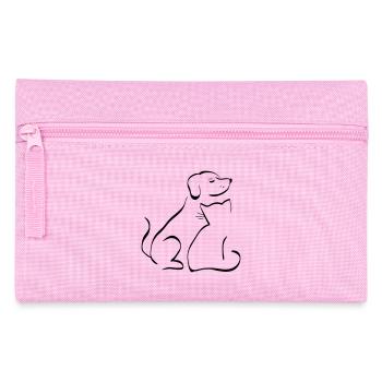 Hund Katze Freunde Tiere lieb Geschenk - Federtasche - Rosa - Vorne