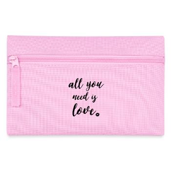 Tout ce dont tu as besoin c'est de l'amour - Trousse - rose - Devant