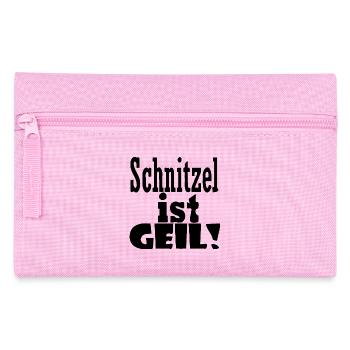 Schnitzel ist geil - Federtasche - Rosa - Vorne
